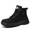 Lynjacye Work Boots Mid Cut Safety Shoes Men Work Sneakers Indestructible Shoes Puncture-Proof Protective Shoes Work Boots 1