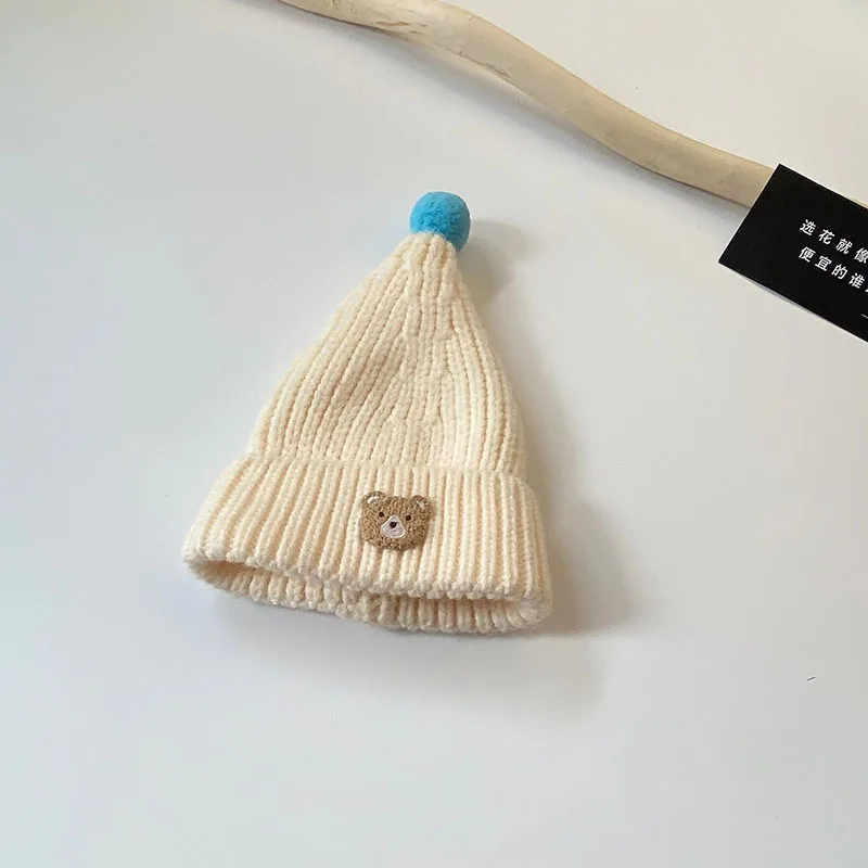 Winter Baby Knitted Hat Infant Bear Head Woolen Cap