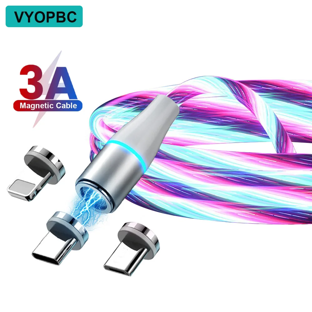 Tanio VYOPBC LED kabel magnetyczny 3A szybkie ładowanie