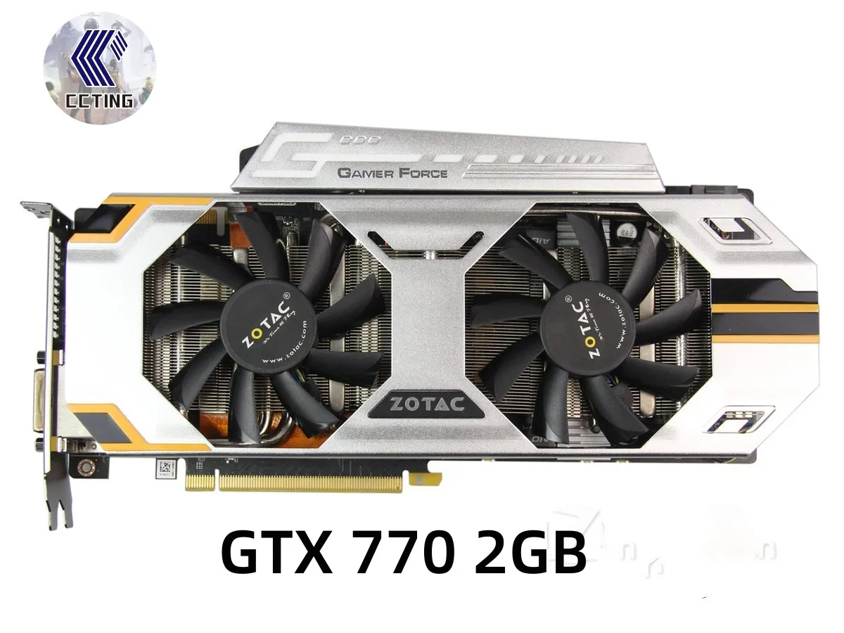 Zotac-使用済みビデオグラフィックスカード,2GB,4GB,770ビット,gddr5,hdmi互換,vga dvi,gtx770,2GB