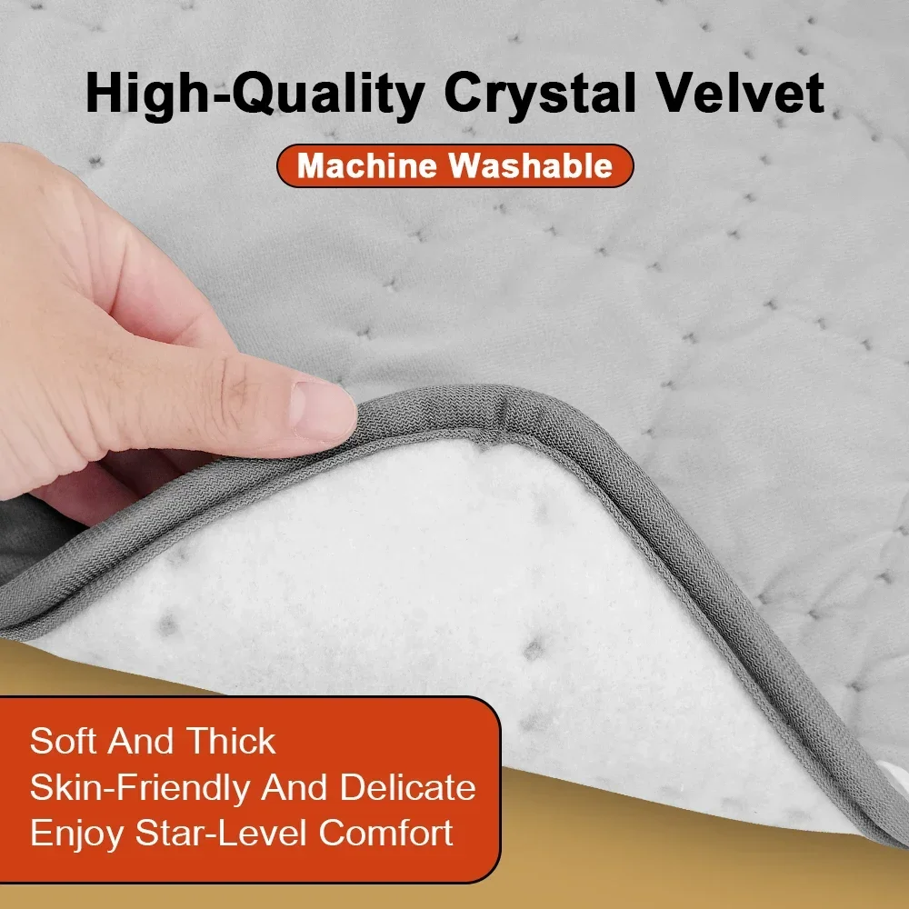 12V Electric Blanket Plush Thicker Heater Heated Mattress Thermostat Travel Heating Mat Winter Body Warmer for RV SUVs Car Electric Heating Blanket Winter Blanket Electric Heating Pad Heating Sleeping Mat
