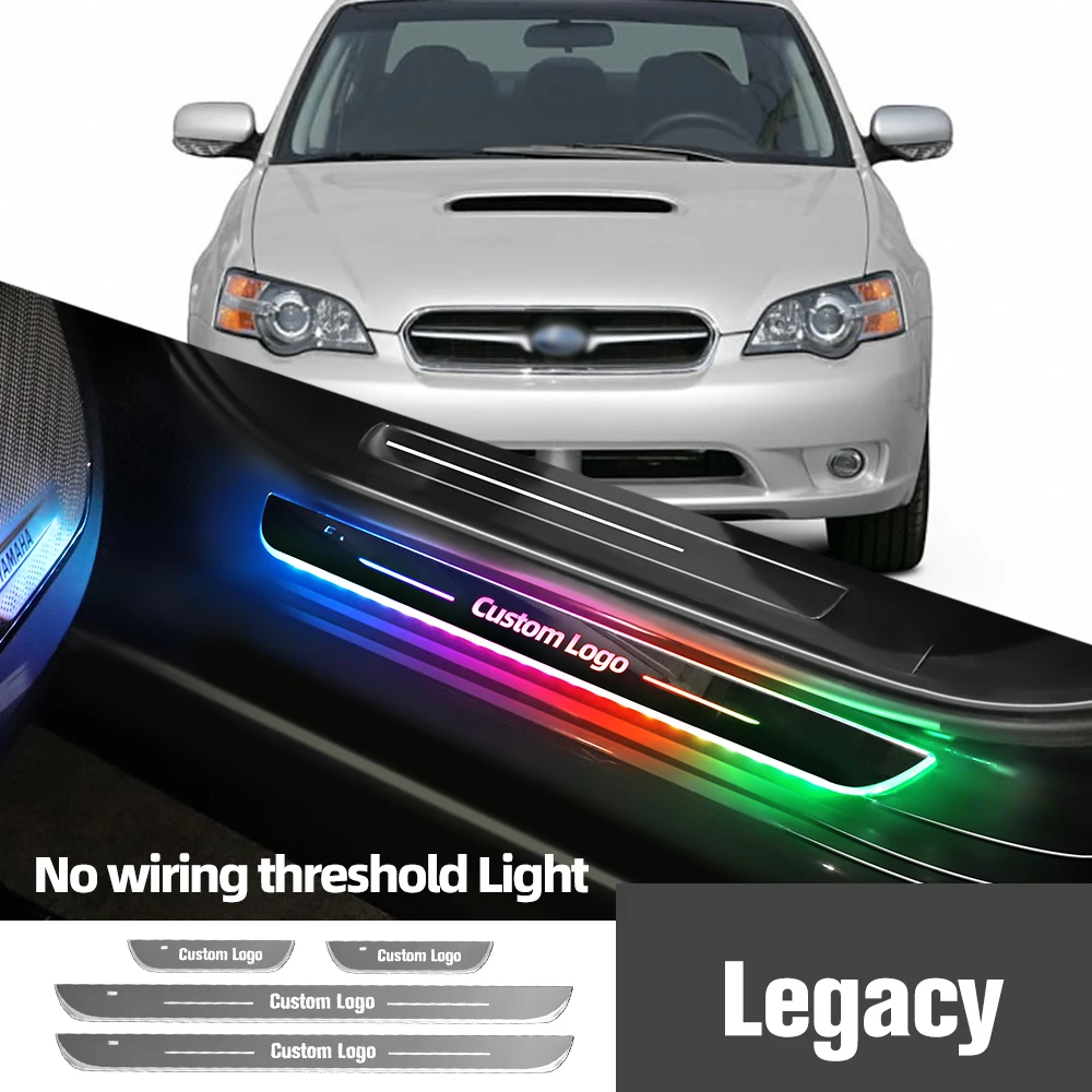 

For Subaru Legacy 2003-2023 2013 2014 2018 2020 Car Door Sill Light Customized Logo LED Welcome Threshold Pedal Lamp Accessories