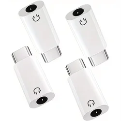 USB C to 3.5mm Headphone Jack Adapter - Type C to Aux Audio Dongle (4pcs)