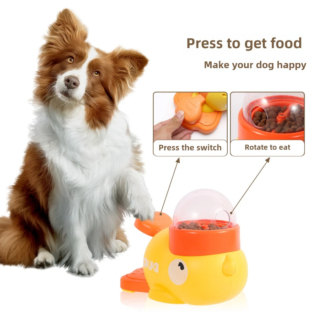 Pet Snack Feeder Dog Food Dispenser Automatic Feeder Puppy Cartoon Duck Design Used to Train Dogs Accessories Cats Cat Supplies 3