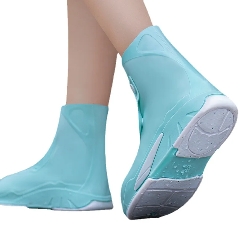 Women Men Silicone Shoes Cover Unisex Reusable Waterproof Shoes Covers Non-slip Rain Water Boots