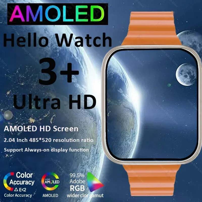    ġ 3 ÷ Ʈġ, 2024 49mm HD AMOLED 4G ROM NFC ħ ð,  ȭ Ʈ ġ, 