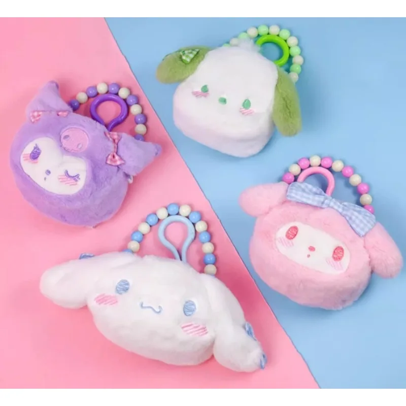 

Sanrio Anime Pochacco Kawaii Wallet My Melody Cinnamoroll Cute Cartoon Children Plush Purse Small Storage Bag Pendant Gift