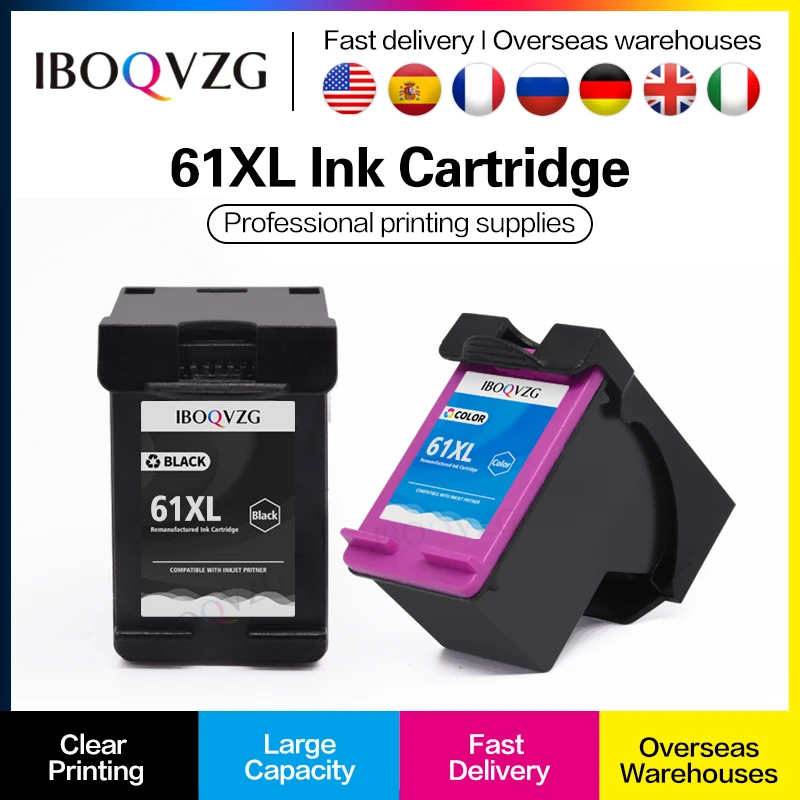 Cartuccia Di Inchiostro Compatibile Muslimex Per Hp 61Xl Per Hp61 Per Hp 61 Envy 4500 4502 5530 1050 Deskjet 2050 3050 3054 3000 1000