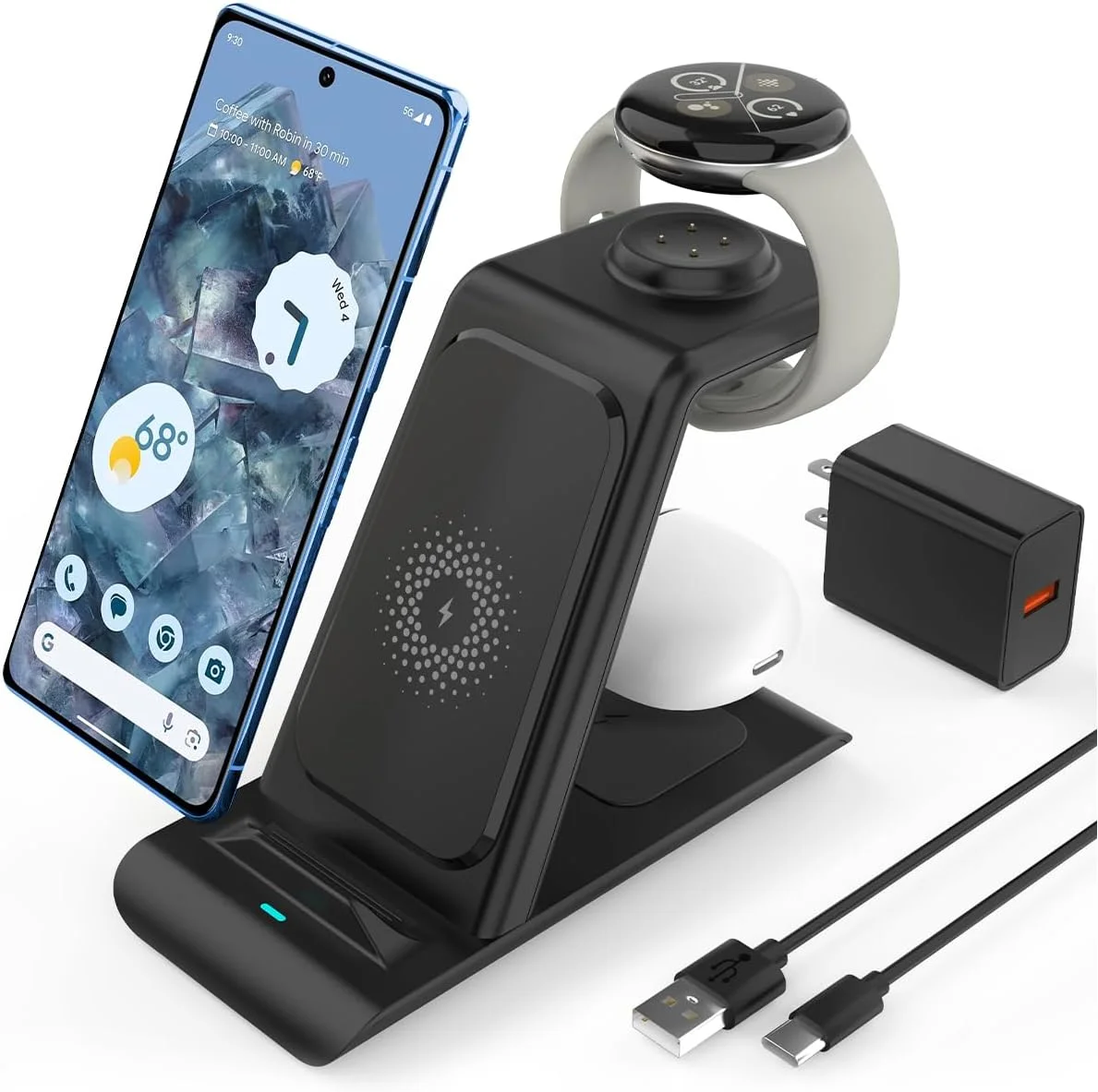 Google Pixel 3 XL 超良品 ワイヤレス充電器付き COCIVIVRE pixel watch3/2 充電器 3in1 ワイヤレス Compatible