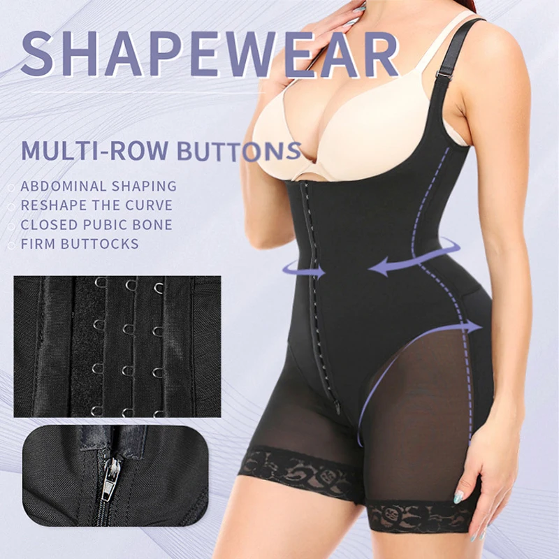 Fajas Colombian Girdle Waist Trainer Body Shaper for Women Tummy Control Fajas Post Surgery Compression Butt Lifter Shapewear