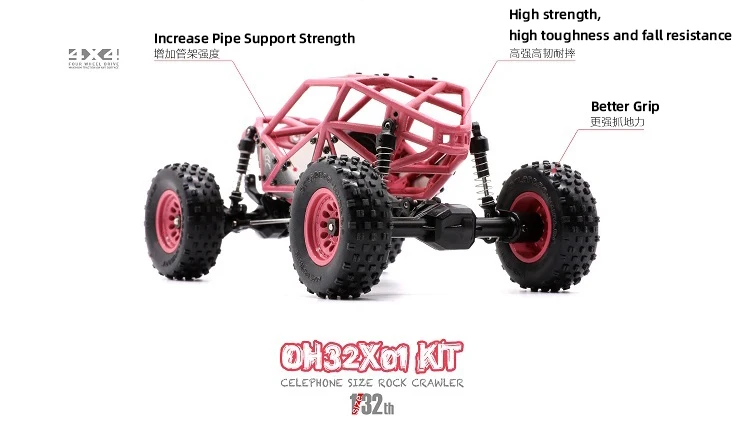 Orlandoo Hunter OH32X01 1/32 4WD DIY Frame RC KIT Pipe Rack Climbing Car Off-Road Vehicles 6