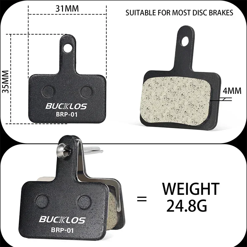 BUCKLOS Resin Disc Brake Pad For SHIMANO B01S Wear-resistant Hydraulic Brake Pads MTB Pads for B03S B05S Cycling Parts bicycle disc brake pads brake pads bike brake pads