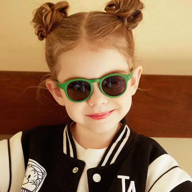 0-36 Months Girls & Boys Round Silicone Sunglasses Newborn Infant with Adjustable Strap UV Protection Baby Polarized Sunglasses kids sunglasses children sunglasses