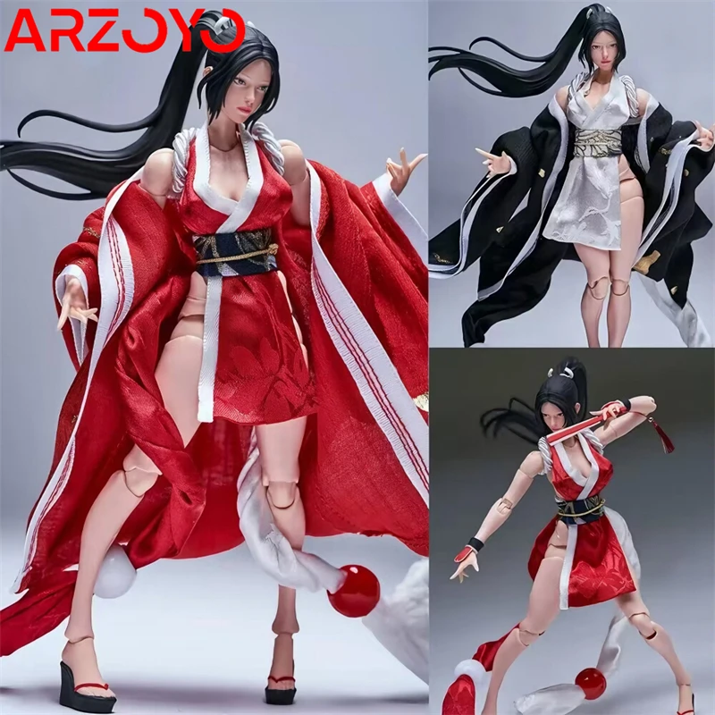 1/12 Femminile Anime The King Of Fighters Mai Shiranui Dress Coat Cosplay Abbigliamento Set Per 6In Romankey X Cowl Action Figures Body