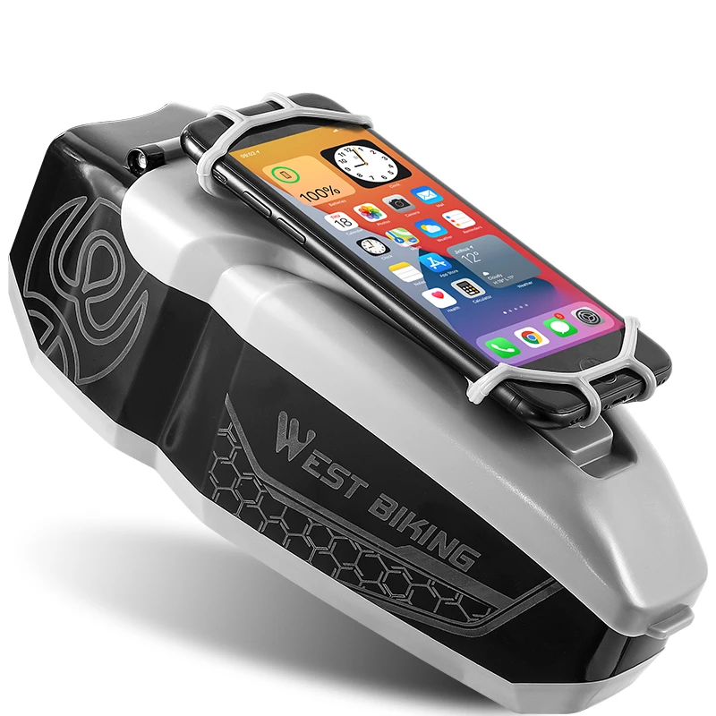 

WEST BIKING Bicycle Bag 22cm*8cm Phone Mobile phone holder Waterproof Front Frame Bag Outdoor Sport MTB Road Bike Accessories