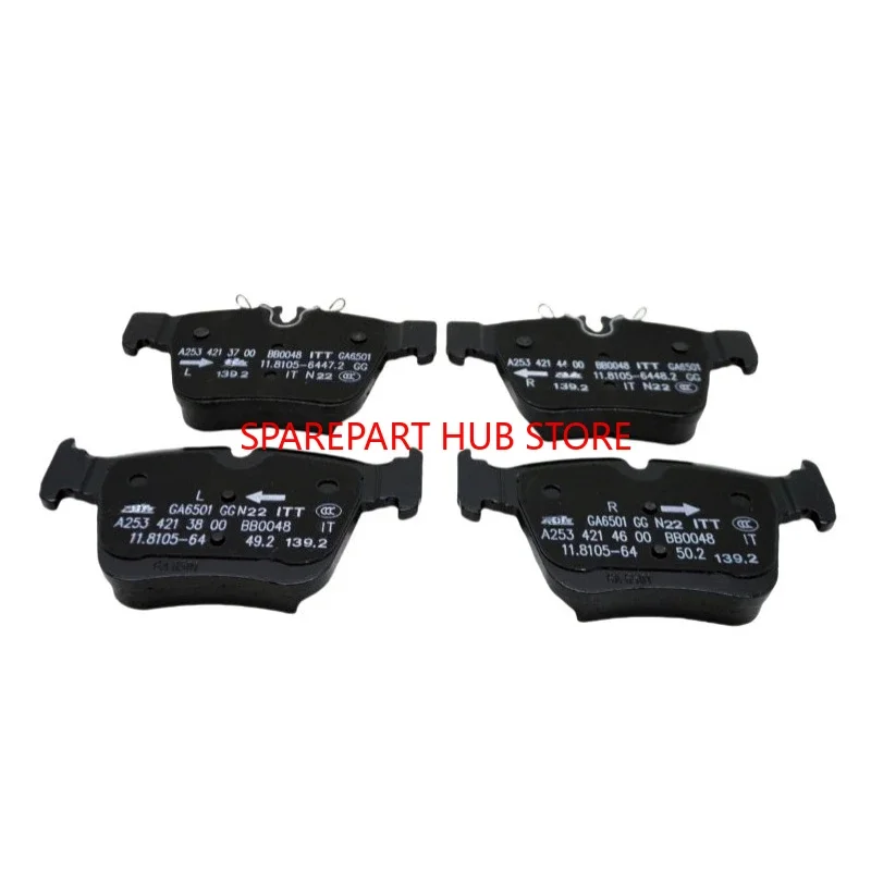OEM 0004207803 0004205900 메르세데스 벤츠 C205 W253 GLC200 GLC250 GLC300 C43 AMG 4MATIC A0004207803 A0004205900용 리어 브레이크 패드