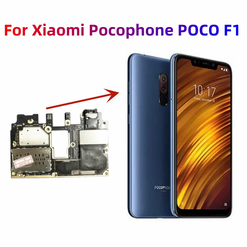 Motherboard for Xiaomi Pocophone Poco F1, Original Mainboard