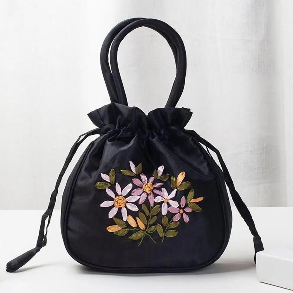 Retro Stickerei Kordelzug Handtaschen Frauen Geldbörse Geldbörsen Jewerly Lagerung Eimer Tasche Hanfu Zubehör – Detail 17