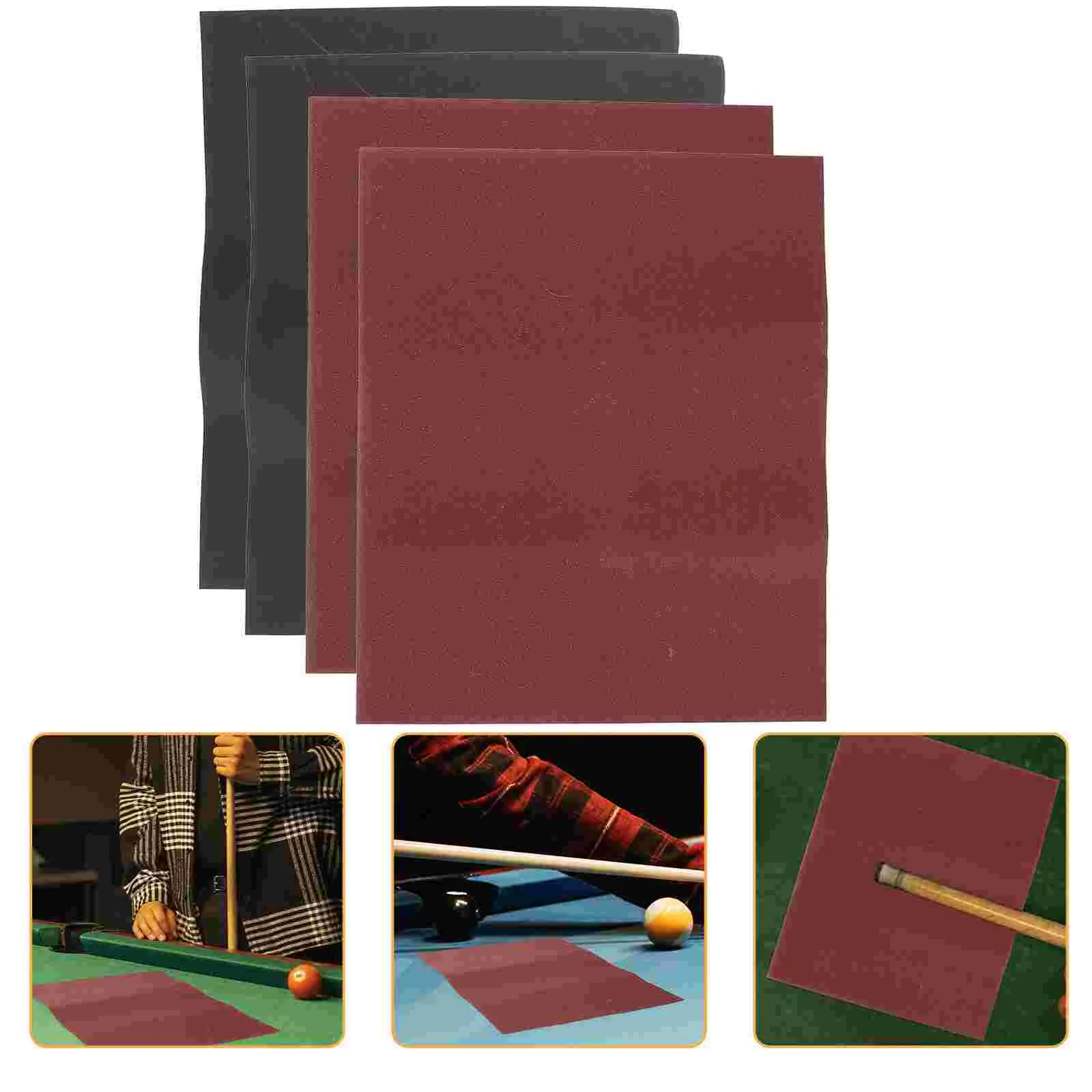 

4 Sheets Maintenance Tools Cleaning Cleaner Sandpapers Shaft Cue Billiard Rod Polishing Pool Stick