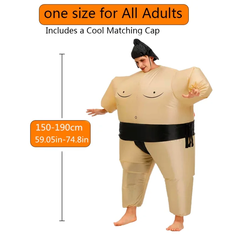 Inflatable Sumo Costume Toy Party Role Play Dress Up Funny Fighter Costumes Suit Disfraz Halloween Adult Cosplay Costumes Prop 4