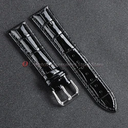 Premium Leather Watchband - Universal Replacement Strap - 16mm (Black)