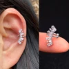 1Piece Helix Cartilage Conch Fake Without Hole Piercing Ear Cuffs Earcuff Wrap Rock Earring Non Piercing Women Clip Adjustable 4