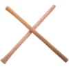 2 Pcs Solid Wood Handle Hoes Hammer Replacement Fittings Deburring Tool Grip Replacements Garden Spade 2