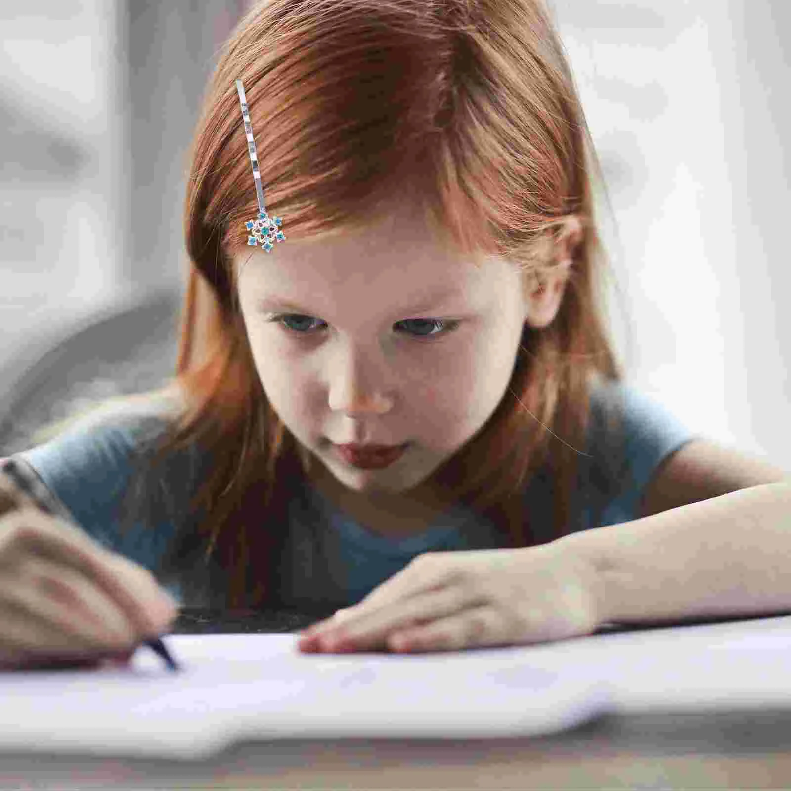 

6 Pcs Girls Barrettes Hairpins Crystal Accessories for Kids Clip Snowflake Clips