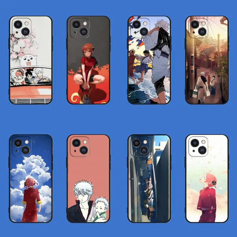 

G-Gintama Phone Case For iPhone 11 12 Mini 13 14 PRO XS MAX X XR 6 7 8 Plus Black Shell