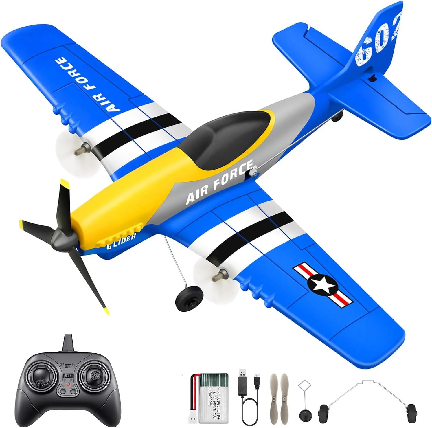 Planeur RC 2.4G 3CH EPP P51 Mustang - Temps de vol 20 min