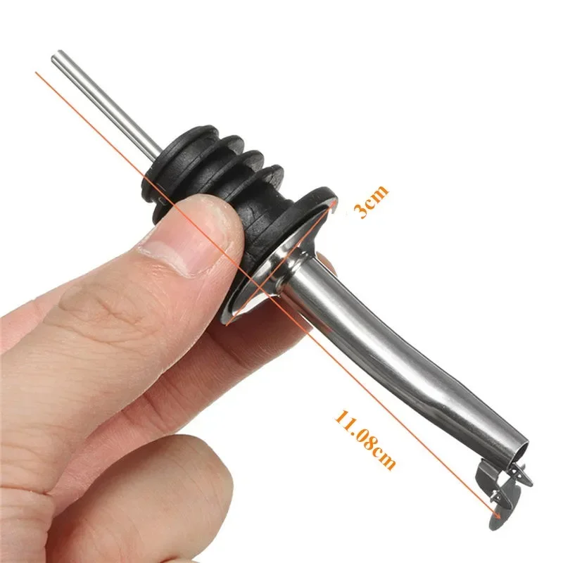 3 Pcs Bottle Stopper Red Wine Pourer with Cap Oil Champagne Bottle Wood Plug Black Lid Pourers Party Supplies Bar Accessories