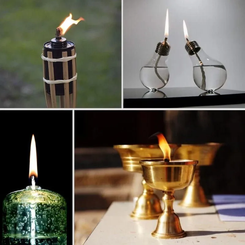 Fiberglass Wick 20Pcs 25cm Fiberglass Torche Wick for Wine Bottle Tiki Torches Patio Lighting Garden Light