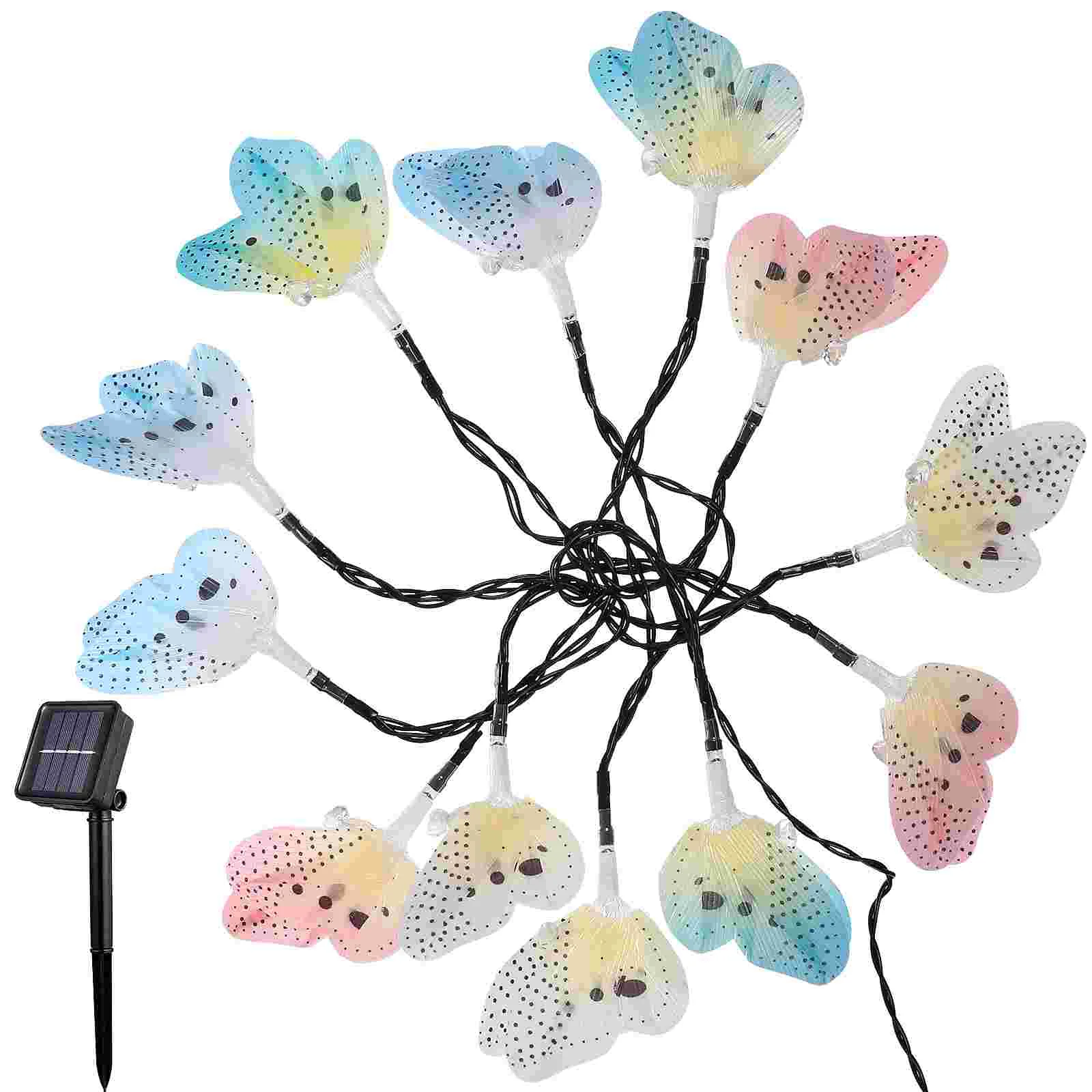 

12/20 LED Solar Power Lights Garden Outdoor Lights Waterproof Multi-color Fiber Optic Decorative Lights for Garden Lawn Patio