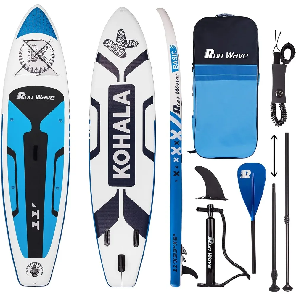 

Inflatable Stand Up Paddle Board 11'×33''×6''(6'' Thick) Non-Slip Deck with Premium SUP Accessories | Wide Stance, Bottom