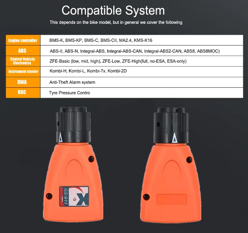 GS 911 V1006.3 For BMW Motorcycles Professional Diagnostic