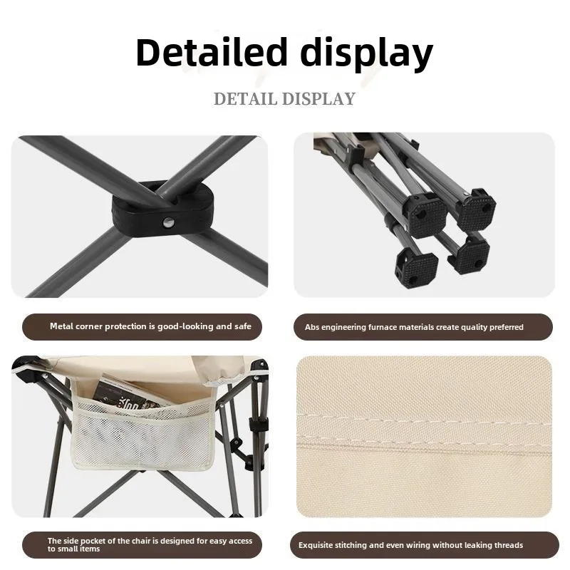 Outdoor Folding Recliner Portable Ultra-light Camping Chair Fishing Folding Stool Household Lunch Break Beach Chair