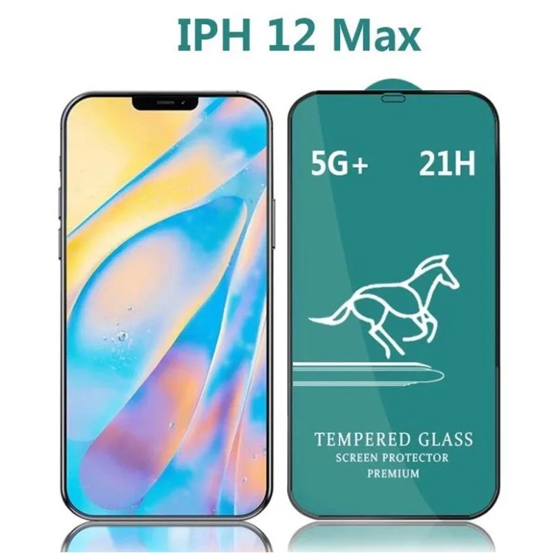 

Закаленное стекло 21D для iPhone 13 11 12 14 Pro Max 7 8 Plus, пленка для экрана мобильного телефона с полным покрытием, 50 шт./партия