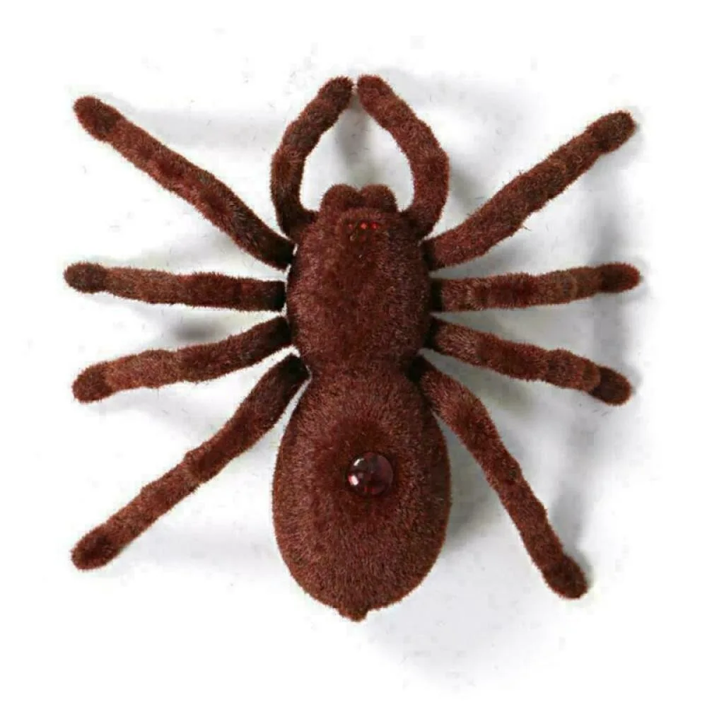 Remote Control Insect Toys Remote Control Creepy Soft Scary Plush Spider Infrared RC Tarantula Kid Toy
