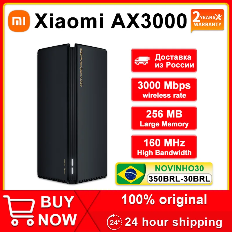 Новый беспроводной маршрутизатор Xiaomi Mi AX3000 двухчастотный WIFI 6 Nord VPN сетчатый 5G 256