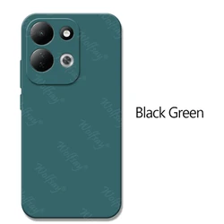 Premium Shockproof Liquid Silicone Phone Case with Camera Protection for Redmi 17 4G (Black Green)