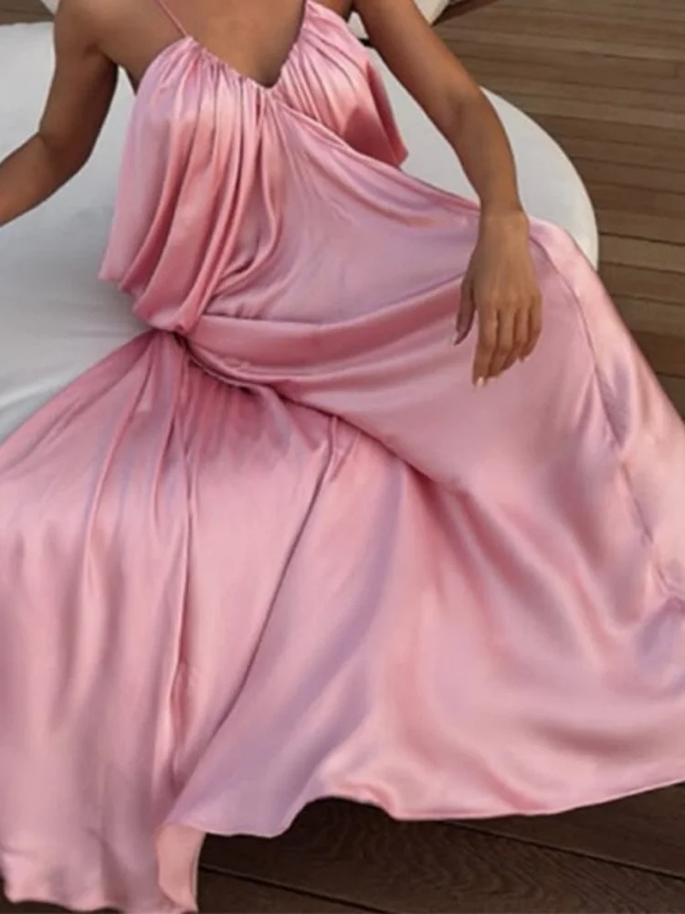 Wmstar Dress Women Wholesale European American Fashion Woman Clothing Solid Color Sexy Backless Dress V Neck Dresses 2025