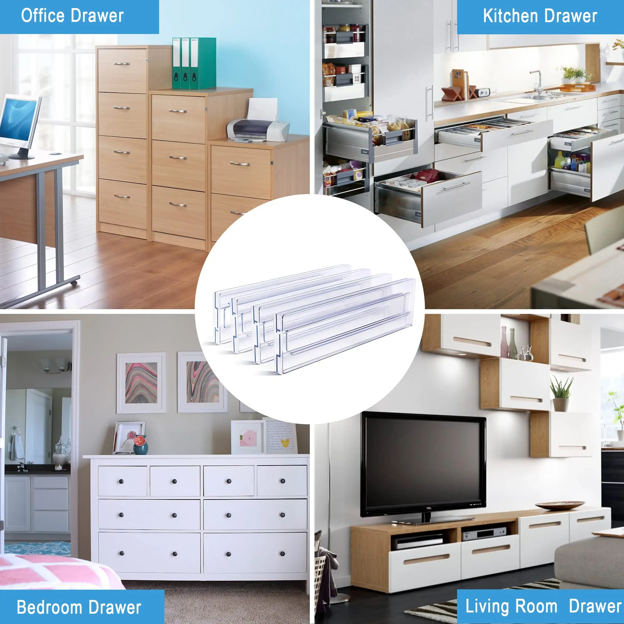 Adjustable Drawer Dividers 4-Pack 3