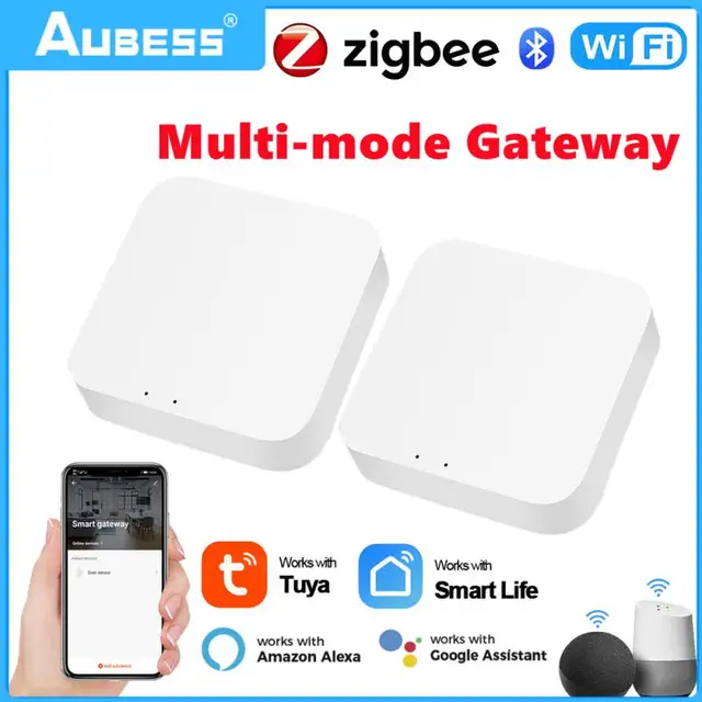 Tuya ZigBee Multi-mode Gateway Hub Smart Home WiFi Bridge Bluetooth Mesh Smart Life Remote Control Works With Alexa Google Home 1
