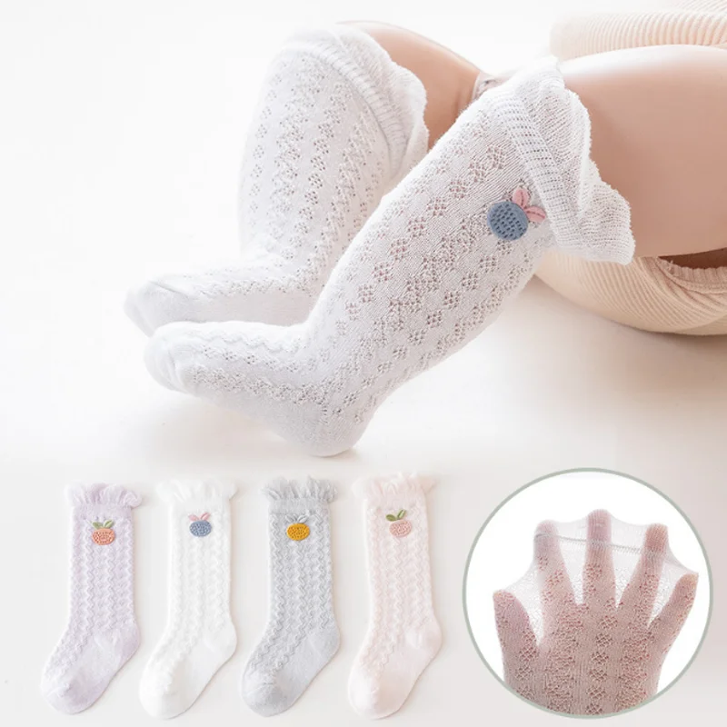 

2Pair/lot New Baby Socks Summer Thin Newborn Boys and Girls Casual Socks