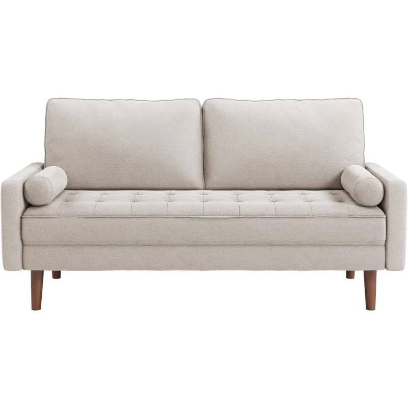 

Vesgantti 2 Seater Sofa, 68 inch Fabric Couches for Living Room, Mid Century Modern Loveseat Sofas w/Armrest, Button Tufted Seat