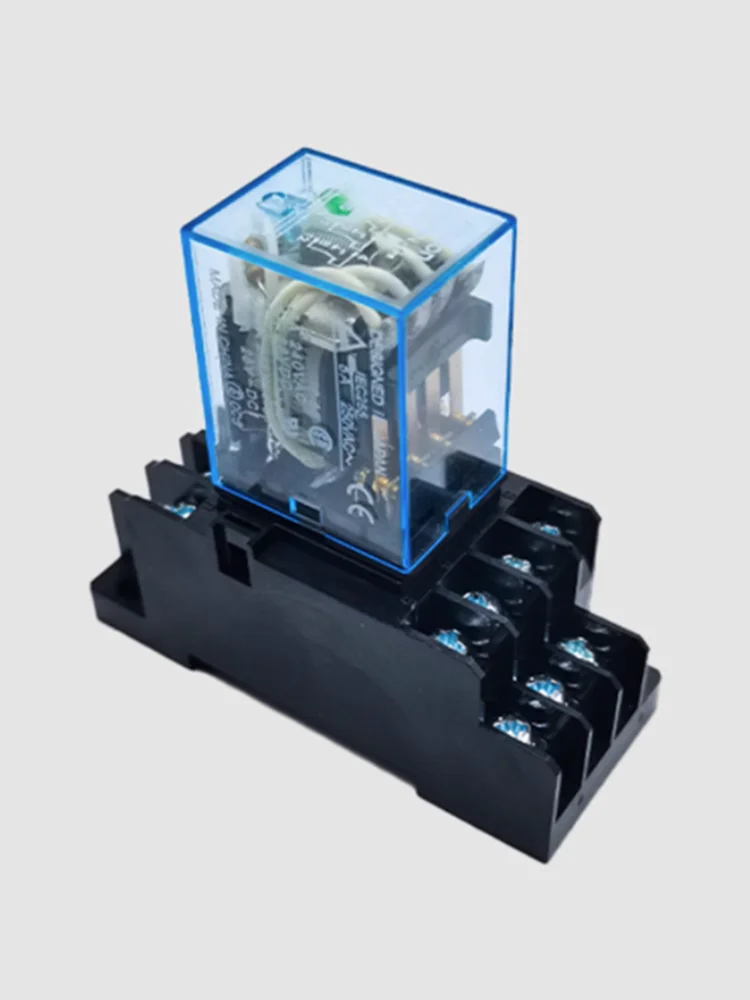 

1PCS MY2N-J HH52P 8Pin DPDT 35mm DIN Rail Electromagnetic Power Relay + Socket DC12/24/48v AC12/24/36/110/220/380V