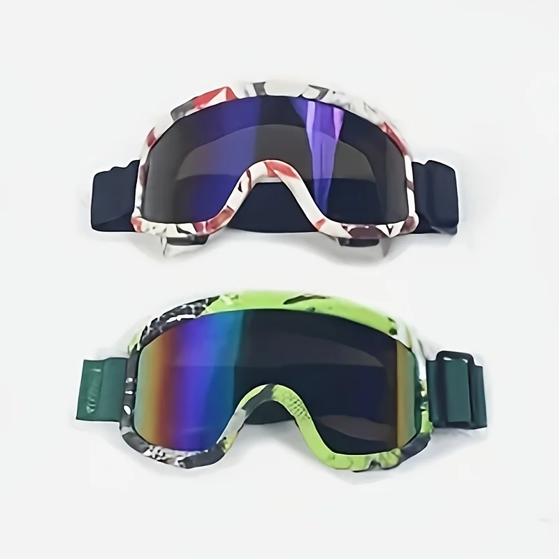 Anti-Fog Ski Goggles Motorcycle Goggles Winter Snowboard Skiing Glasses Outdoor Sport Windproof Ski Mask Off Road Goggles Helmet 2