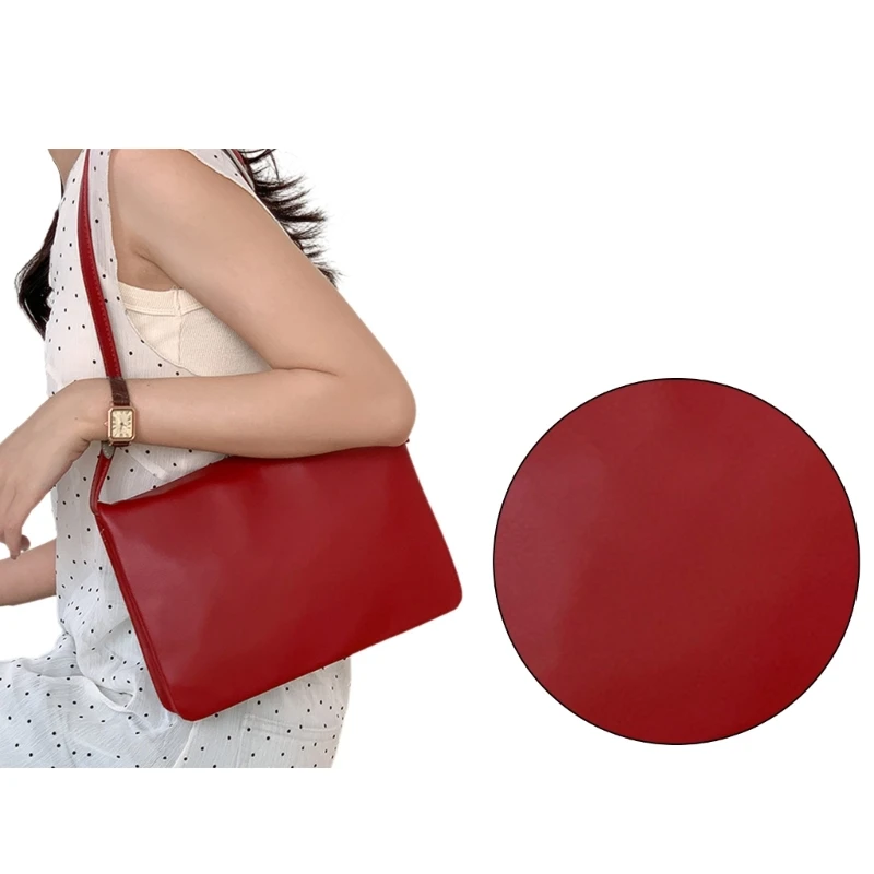 Elegant PU Leather Shoulder Bag for Women Fashionable Crossbody Purse Armpit Bag E74B