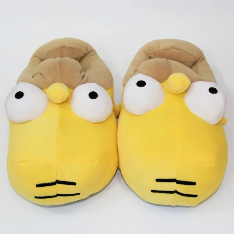 28CM Anime Simpsons Peluche Cotton Slippers Winter Warm Kawaii Home Non-slip Slippers Shoes Decoration Xmas Birthday Gift toy