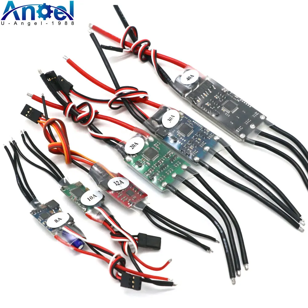 1pcs RC 2-3S ESC 6A 8A 10A 12A 15A 20A 30A 40A Electronic Speed Controller ESC with 5V UBEC for RC Multicopter Airplane 40a brushless esc speed controller with ubec for rc fpv quadcopter rc airplanes durable speed controller 40a universal